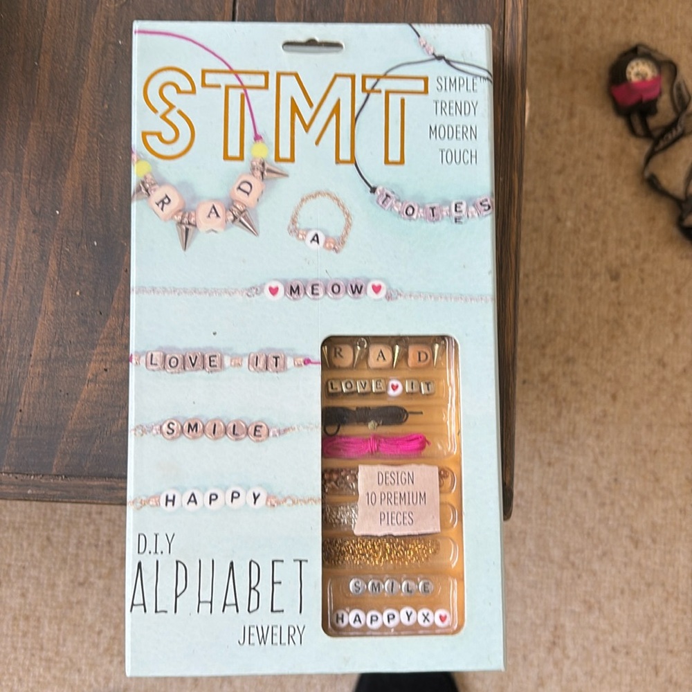 DIY alphabet jewelry kit